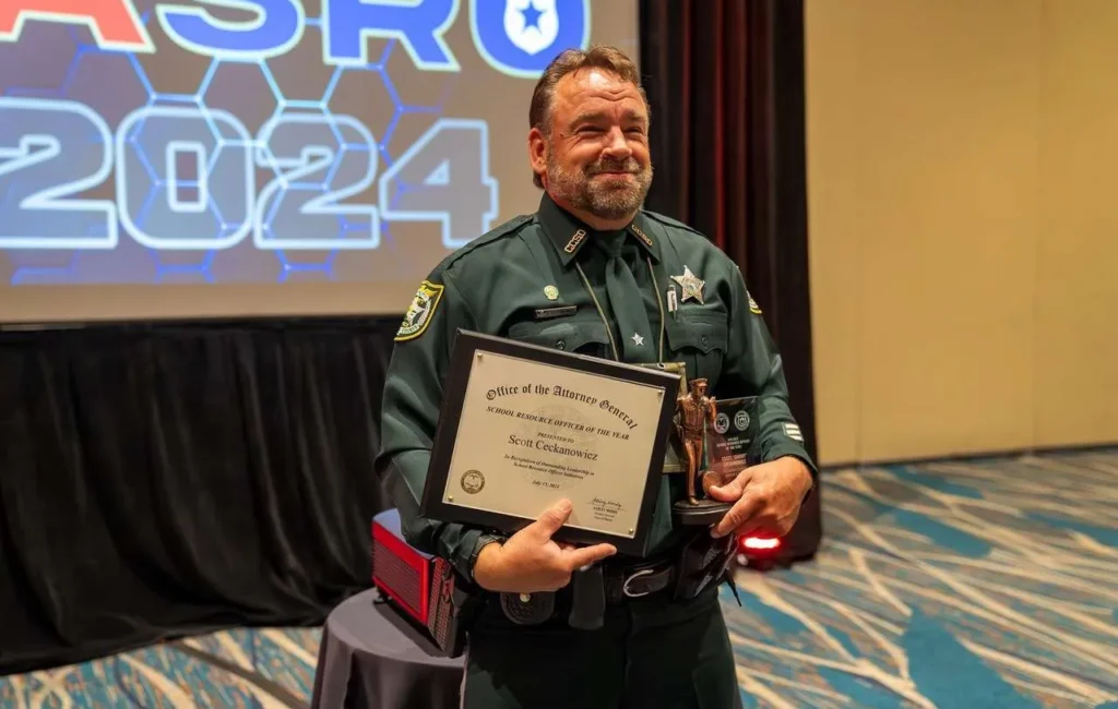 2024 SRO of the year - Scott Ceckanowicz (school resource officer), award recipient